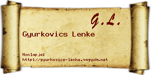 Gyurkovics Lenke névjegykártya